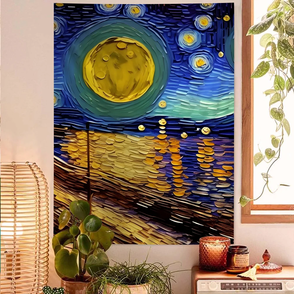 Гобелен из аниме Ван Гога подвесной Таро хиппи Фотофон настенные подвесные листы