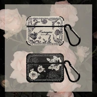 retro black and white rose case for airpods pro caseprotective earphone cover case for airpods 3 case 2021airpods 12 case