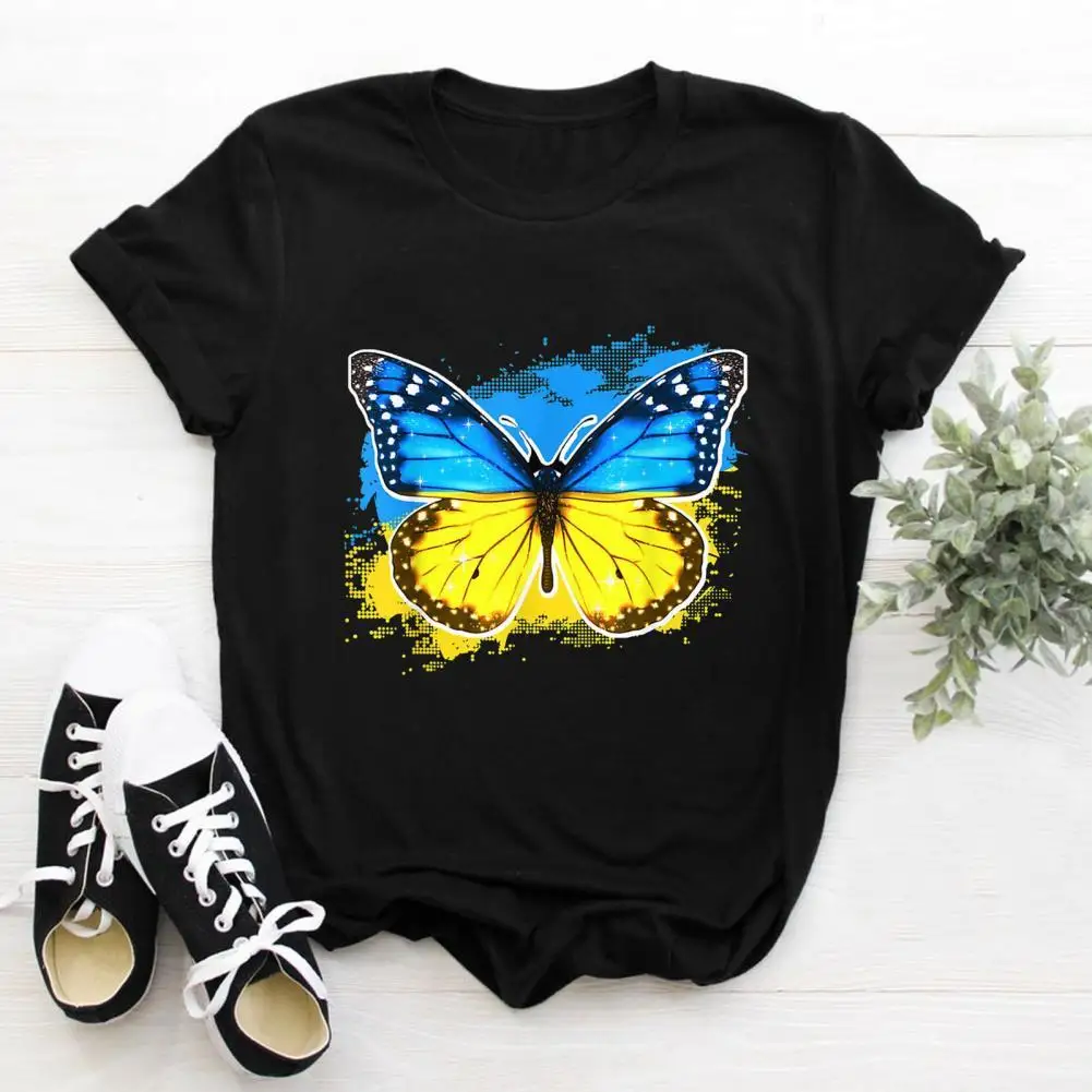 

Chic Summer T-shirt Soft Fabric Pullover Women T-shirt Comfortable Women T-shirt