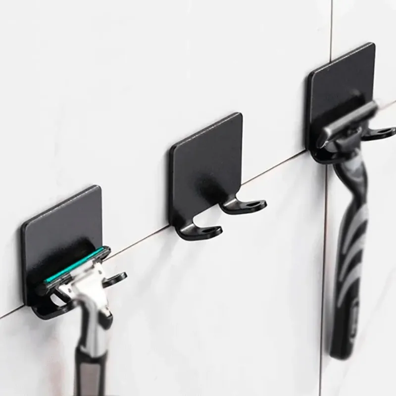 

Hot! 1/2/3/5PCS Shaving Razor Holder Alumium Men Shaving Shaver Storage Hook Wall Shelf Razor Rack Bathroom Kitchen Accessories