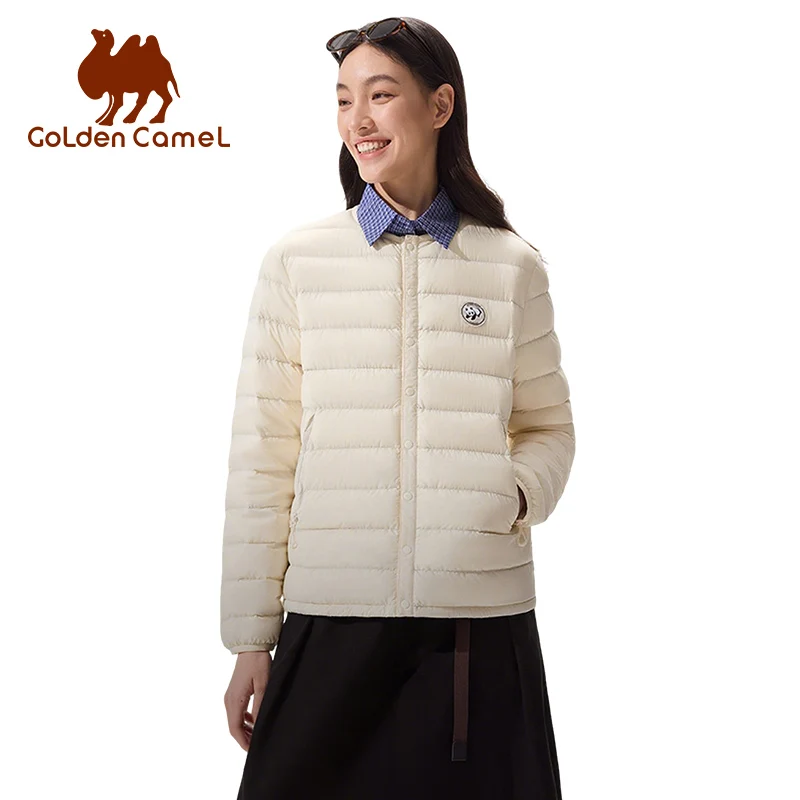 Фото Женские пуховики GOLDEN CAMEL, легкие модные морозостойкие теплые хлопковые короткие пальто 2021, осень и зима №1