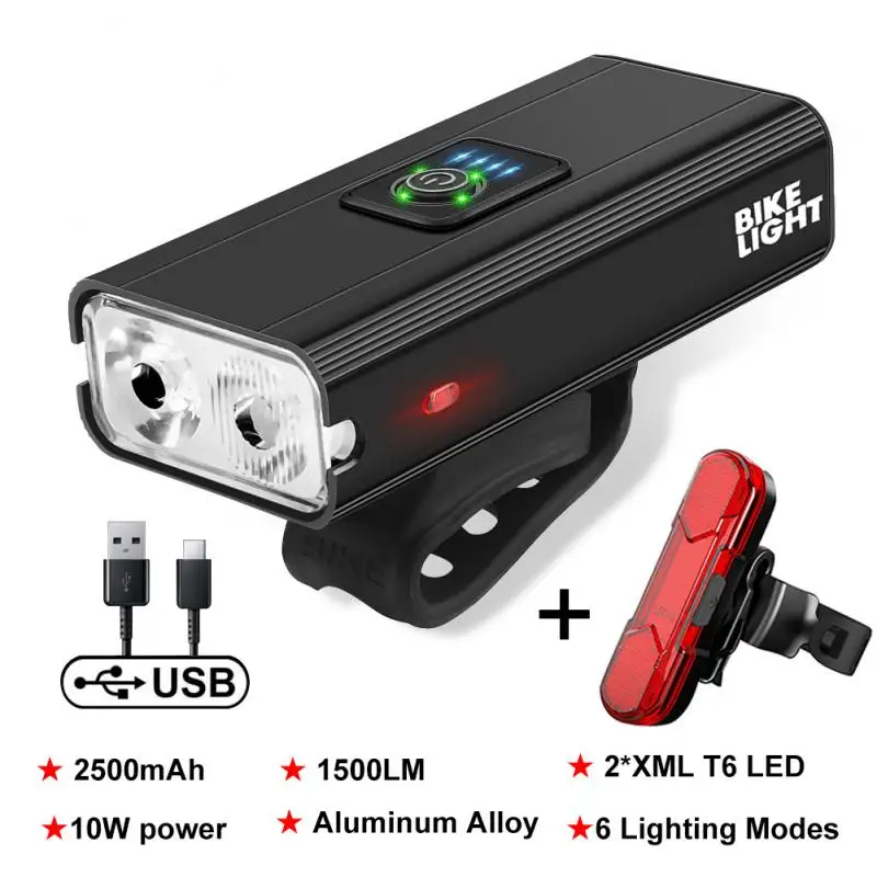 

T6 светодиодный велосипедный передний USB Перезаряжаемый фонарь для горного велосипеда, лм, велосипедный Головной фонарь, велосипедный фонар...