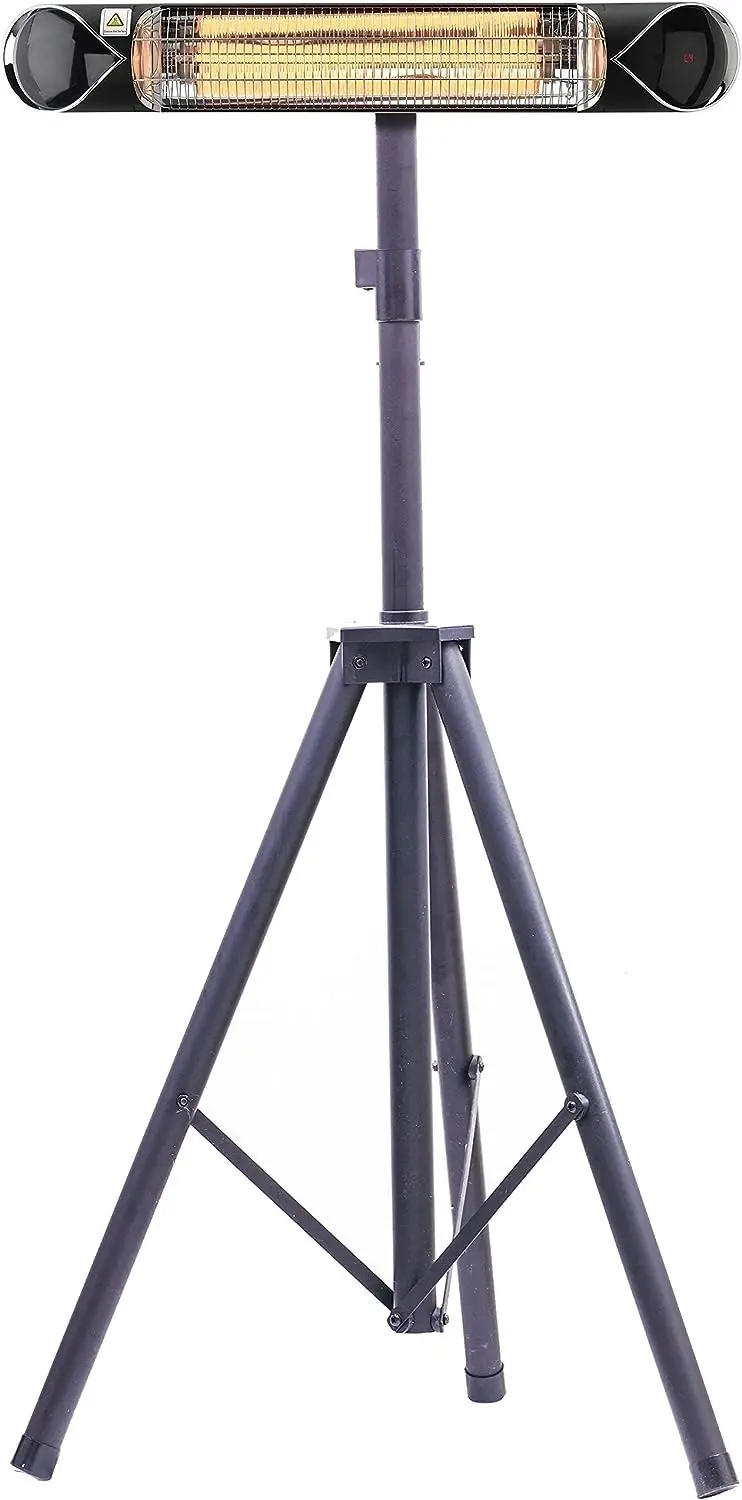 

Portable Wide Carbon Infrared Heat Lamp with Remote Control and Tripod Stand | Powerful Heating for Outdoor Areas up to 131 Sq.