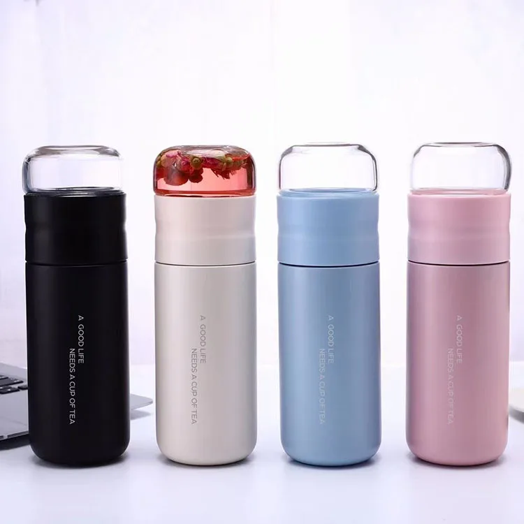 300ml Insulated Cup With Filter Stainless Steel Tea Bottle Cup Infuser Separates With Glass Термос Tea And Water Garrafa Termica