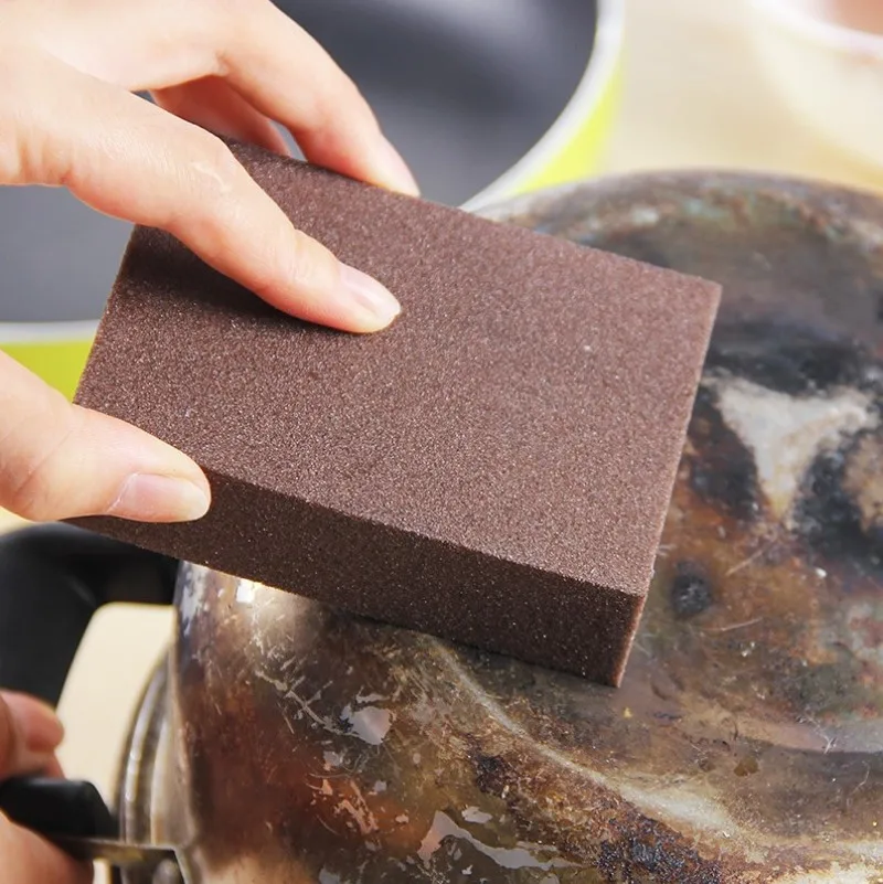

1pcs Magic Sponge Eraser Carborundum Removing Rust Emery Sponge Descaling Clean Rub for Cooktop Pot Kitchen Sponge Cleaning Tool
