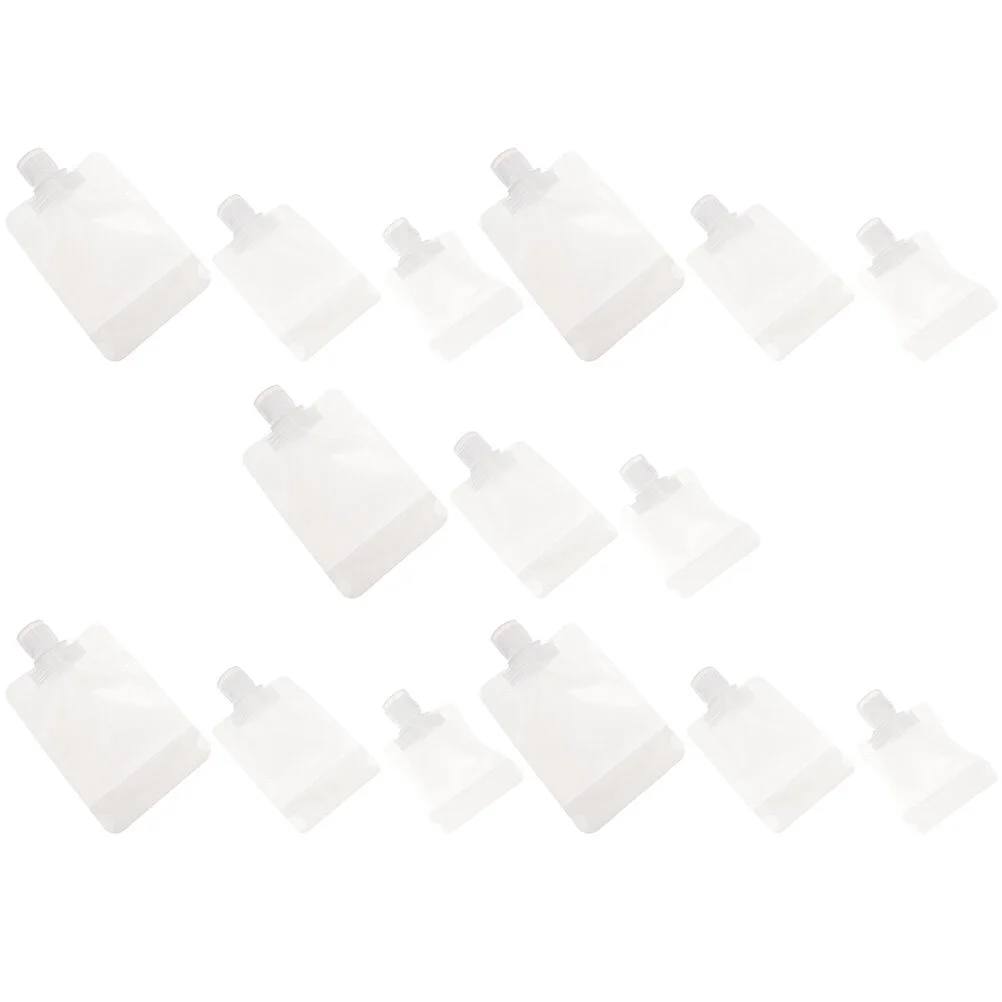 

15 Pcs Clear Bag Shampoo Empty Travel Lotion Portable White Asia Pet Small Cosmetics Pouch Simple