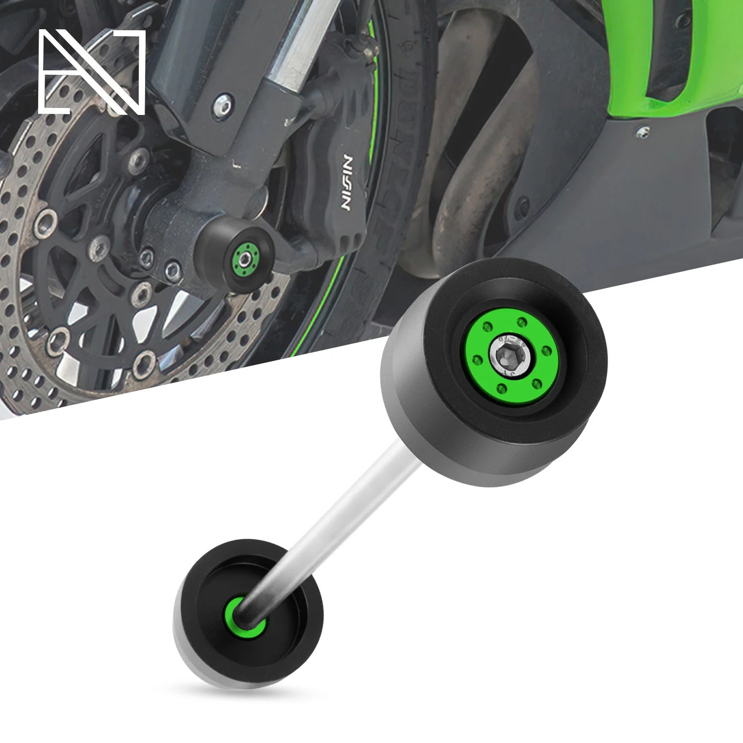 Enlarge Motorcycle Front Axle Slider Wheel Protection For Kawasaki Z750 Z800 Z1000 Z1000SX Z 750 800 1000 1000SX