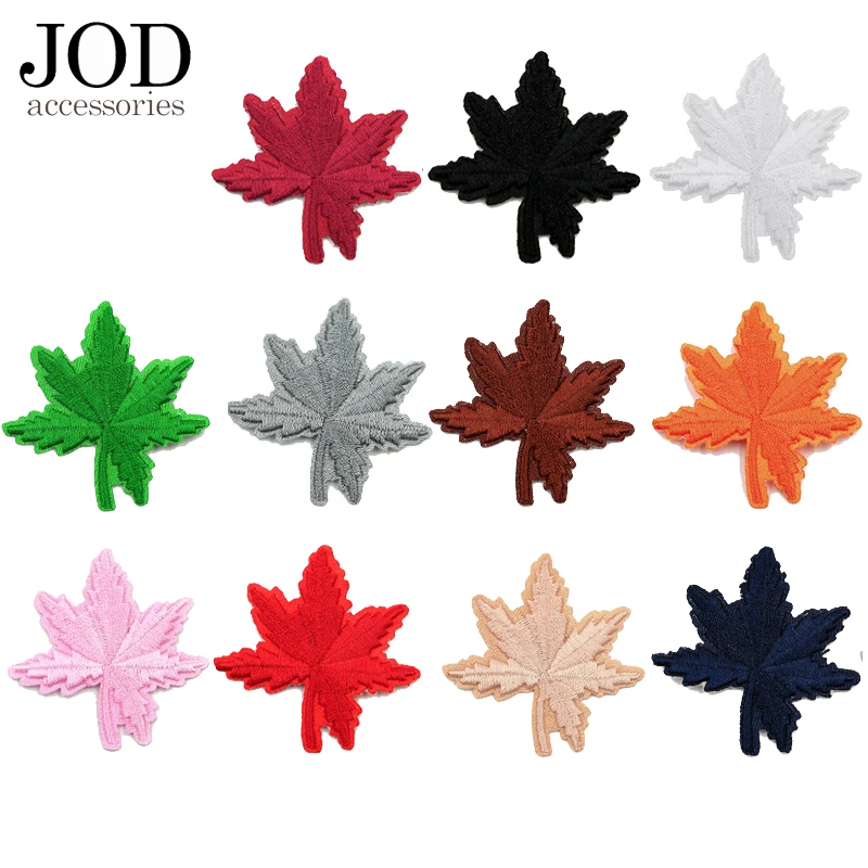 

Maple Leaves Leaf Embroidery Patches DIY T-shirt Coat Jeans Backpack Exquisite Sewing Decorate Applique Stickers Accessories