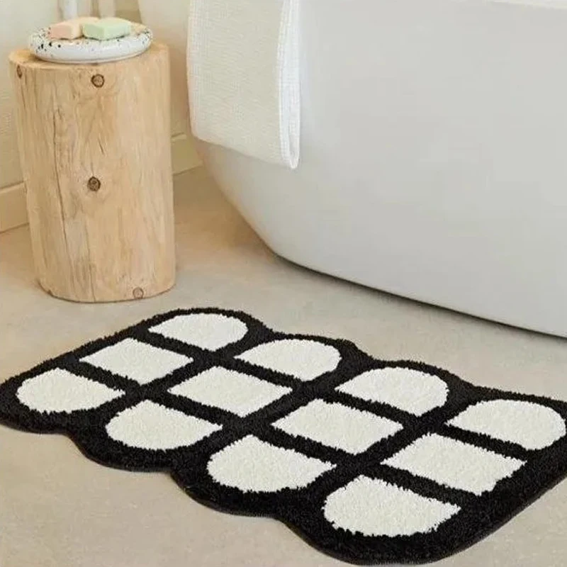 

Нестандартная сетка, коврик для ванной комнаты, мягкий пушистый напольный коврик с оформлением интерьера для спальни