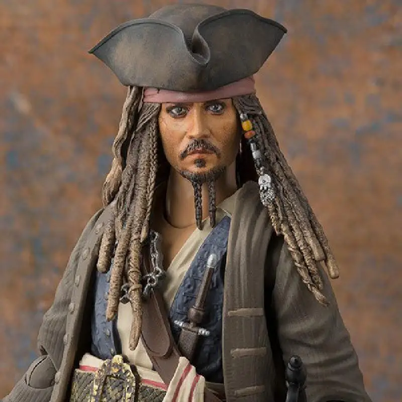 

Pirates Of The Caribbean Jack Sparrow Dead Men Tell No Tales Salazar's Revenge Shf Action Figure Jackie Captain Model Toy
