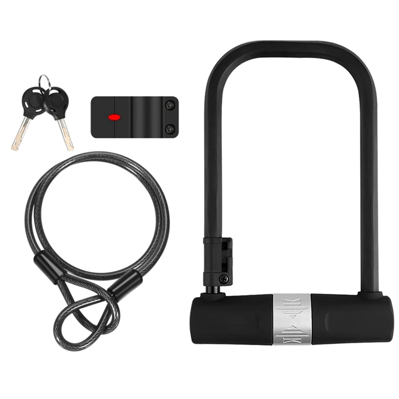 

Large Bike U Lock With 4Ft Cable Motorcycle Bicycle U Shape Lock 14Mm Bike Locks Heavy Duty Anti Theft Bike Tire Lock