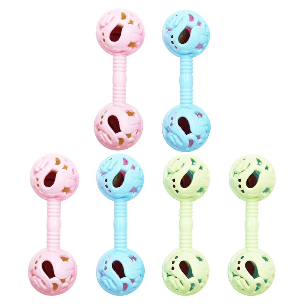 

The Bell Kids Educational Toyss Toddlers Plaything Educational Hand Dumbbell Crank Newborns