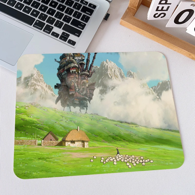 

Animation Miyazaki theme scene small mouse pads game keyboard pad small mousepad computer table pad computer square table pad
