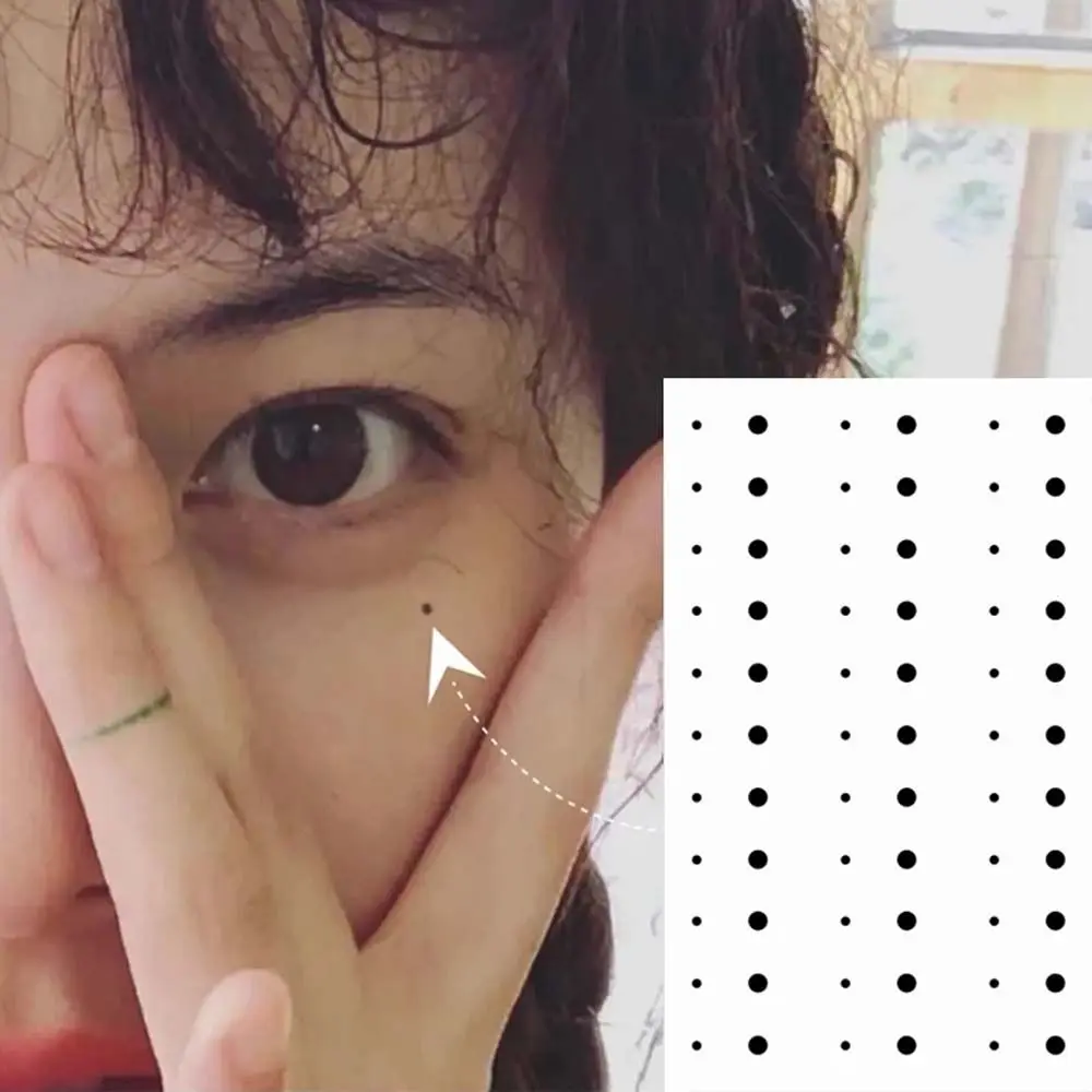 

10Pcs/set Black Dot DIY Fake Tattoo Face Eye Corner Tear Mole Tattoo Stickers Water Transfer Body Art Beauty Makeup Moles