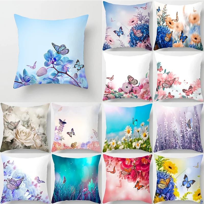 2022 чехол для подушки с рисунком бабочки декоративное сиденье автомобильное