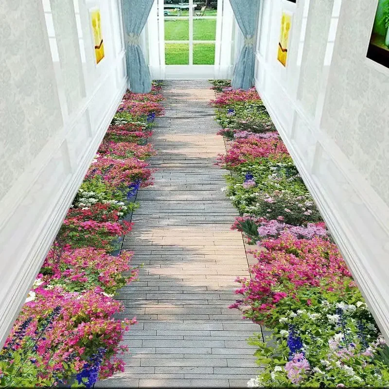 

Длинные 3D коврики для коридора, украшение для прихожей, гостиной, современные роскошные декоративные коврики для коридора