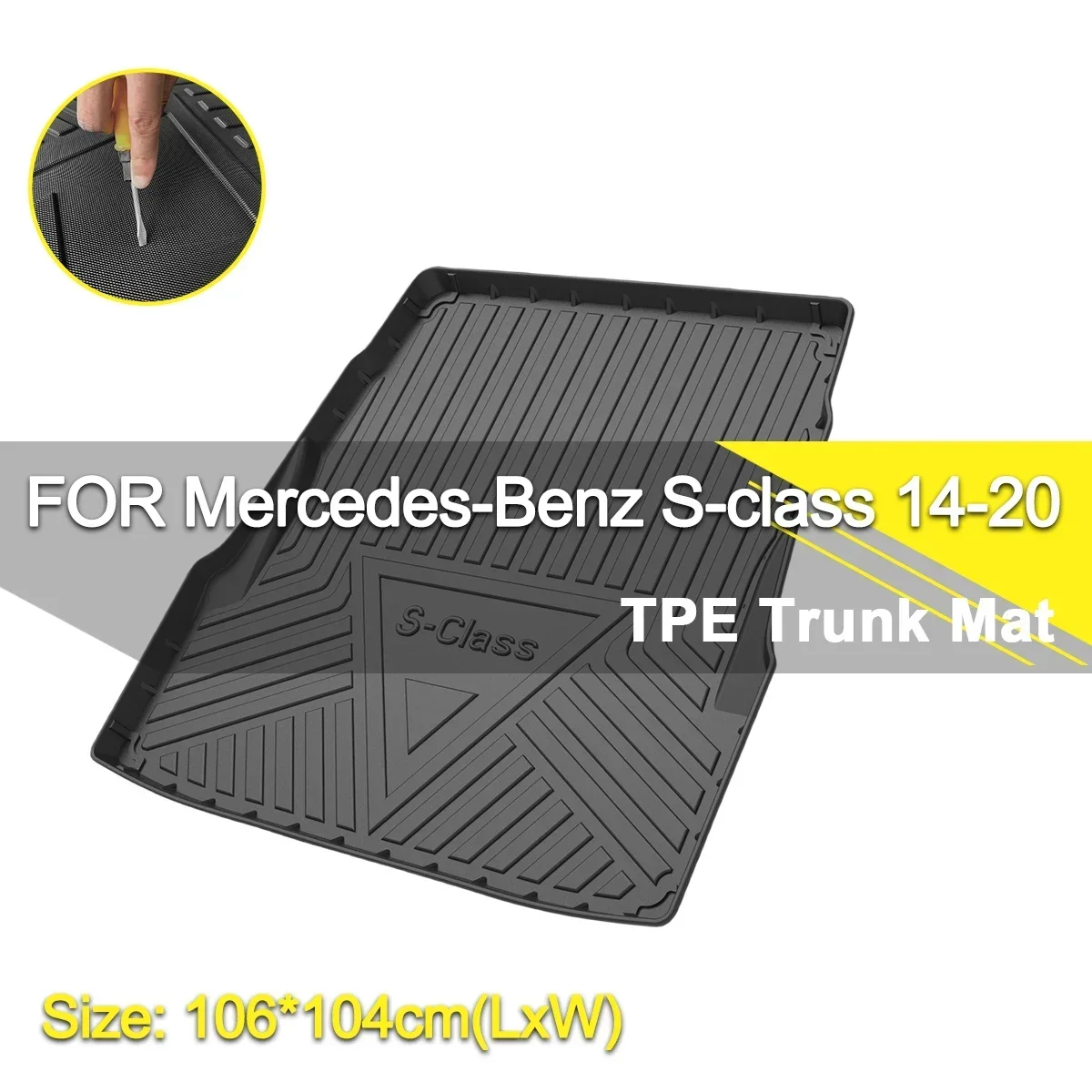 

Коврик резиновый для багажника автомобиля, нескользящий водонепроницаемый коврик из ТПЭ для Mercedes-Benz A/C/E/S Class GL GLA GLB GLK GLS GLE