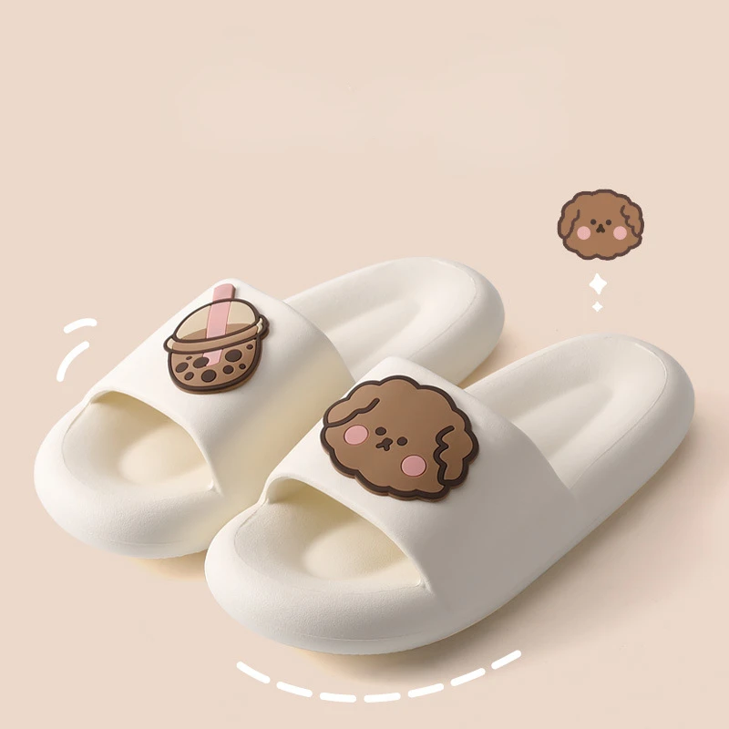 

Womens Home Slippers EVA Indoor Floor Soft Couple Men Slipper Summer Cartoon Unisex Bedroom Shoes Ladies Flax Flip Flops