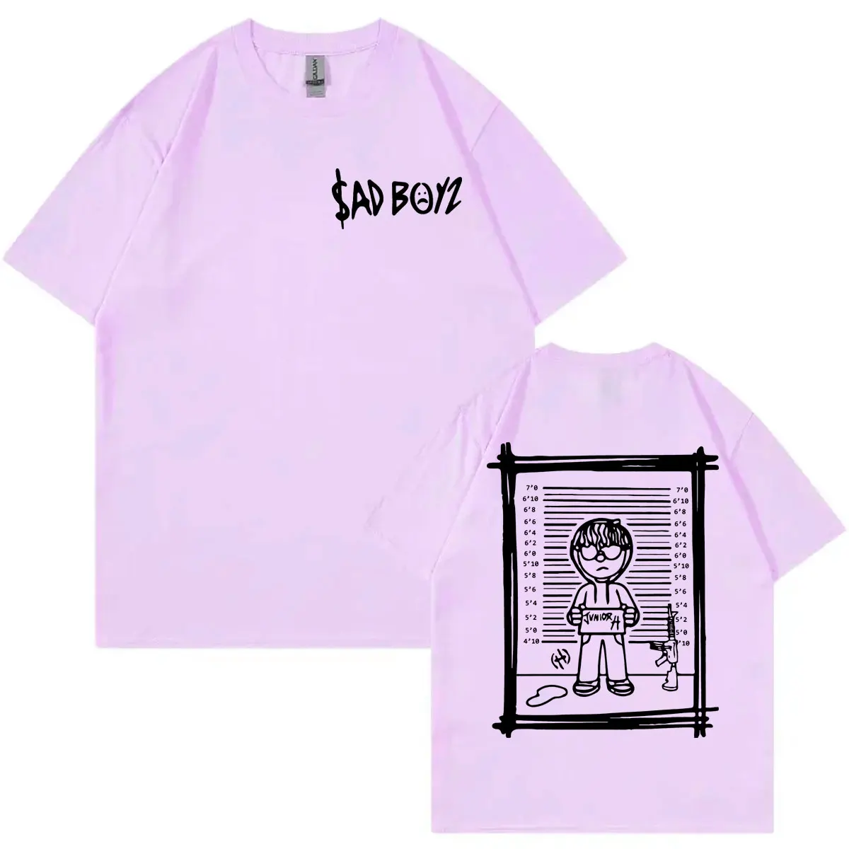 Футболка Singer Junior H Sad Boy унисекс рок хип-хоп винтажные футболки с короткими