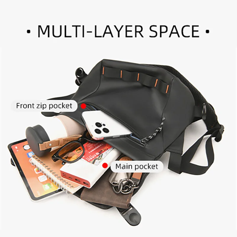 Уличная сумка через плечо мужская дорожная на груди для рыбалки кемпинга пешего