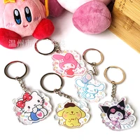 new sanrio keychain my melody kuromi hello kitty cinnamoroll anime kawaii key women bag accessories pendant jewelry gifts
