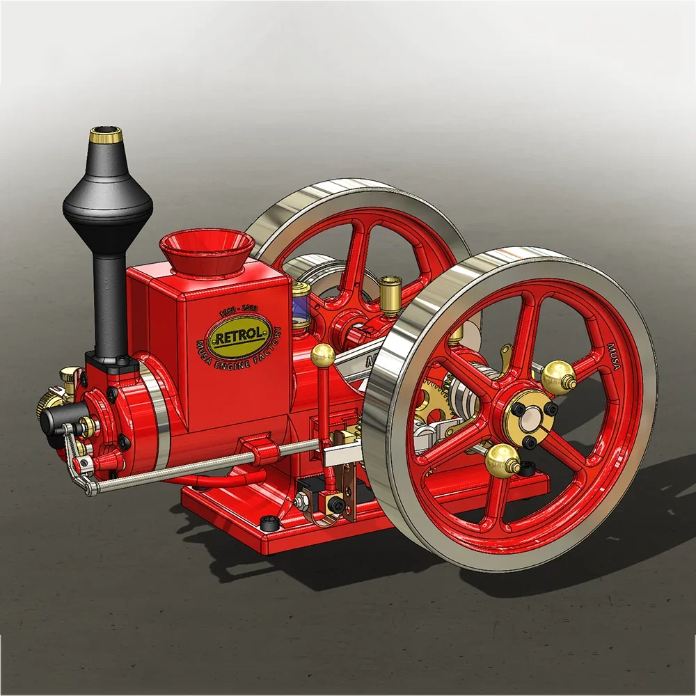 RETROL HM-01 Бензиновый двигатель 7cc Hit and Miss 4-тактный горизонтальный с водяным