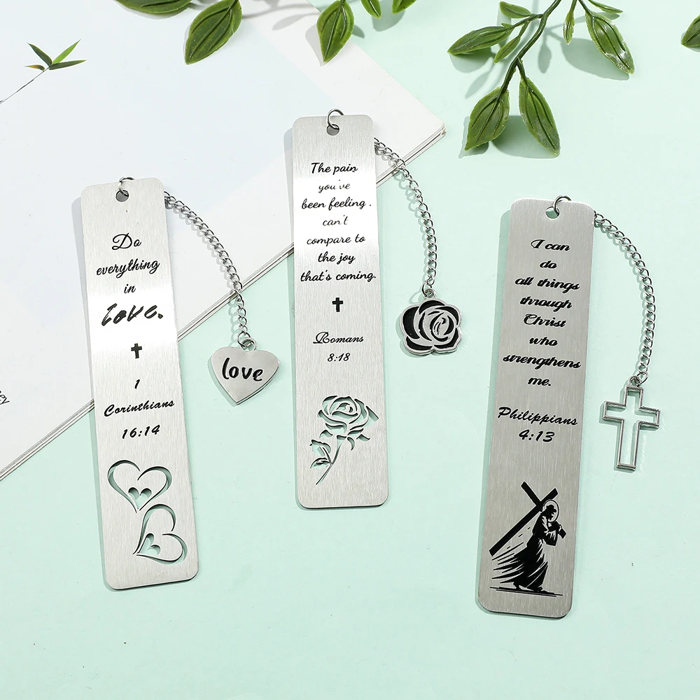 Закладка из нержавеющей стали Flower Love с подвесной закладкой подарок для чтения на