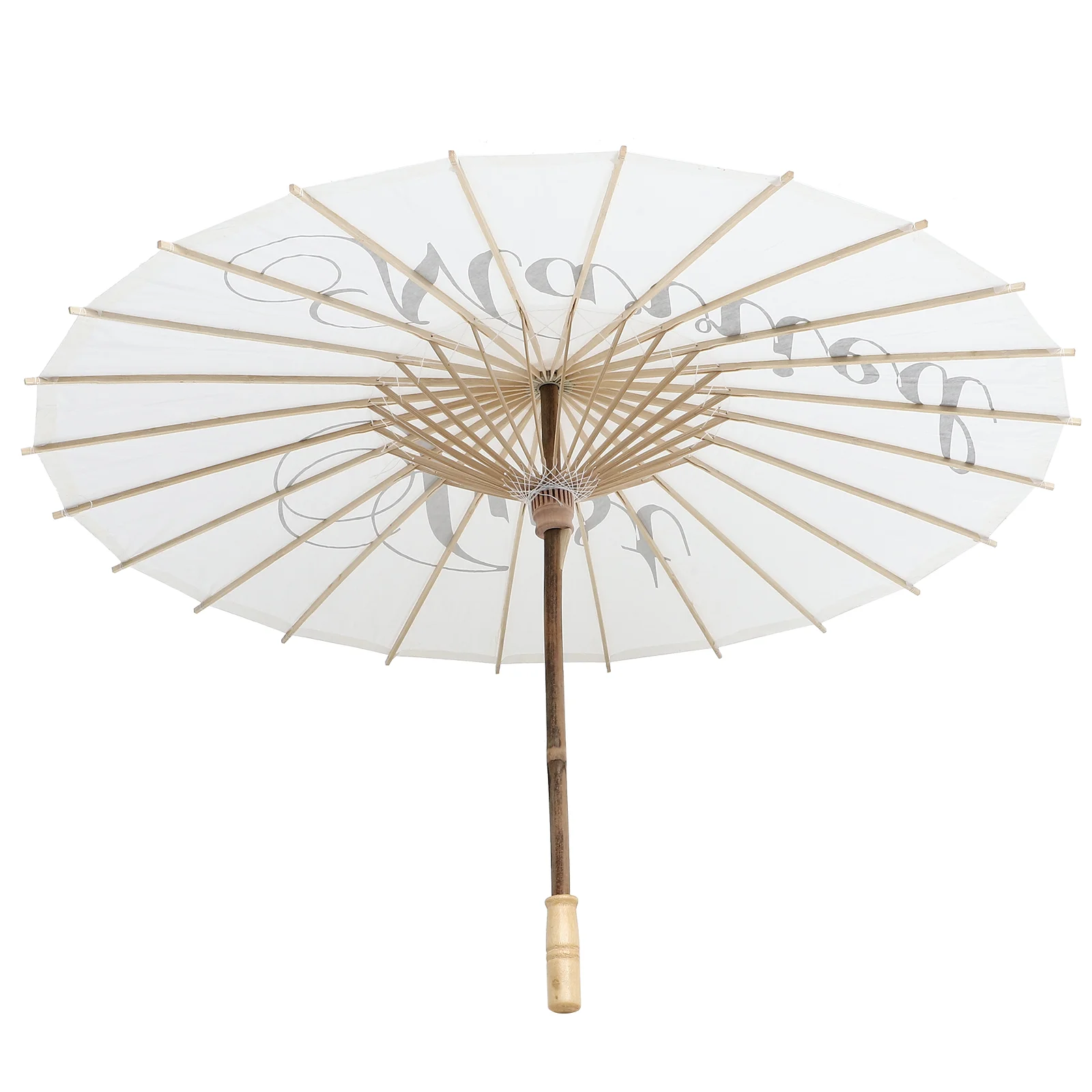 

White Paper Parasol Umbrella Just Married Wedding Bridal Party Photography Decoration for Wedding (White)