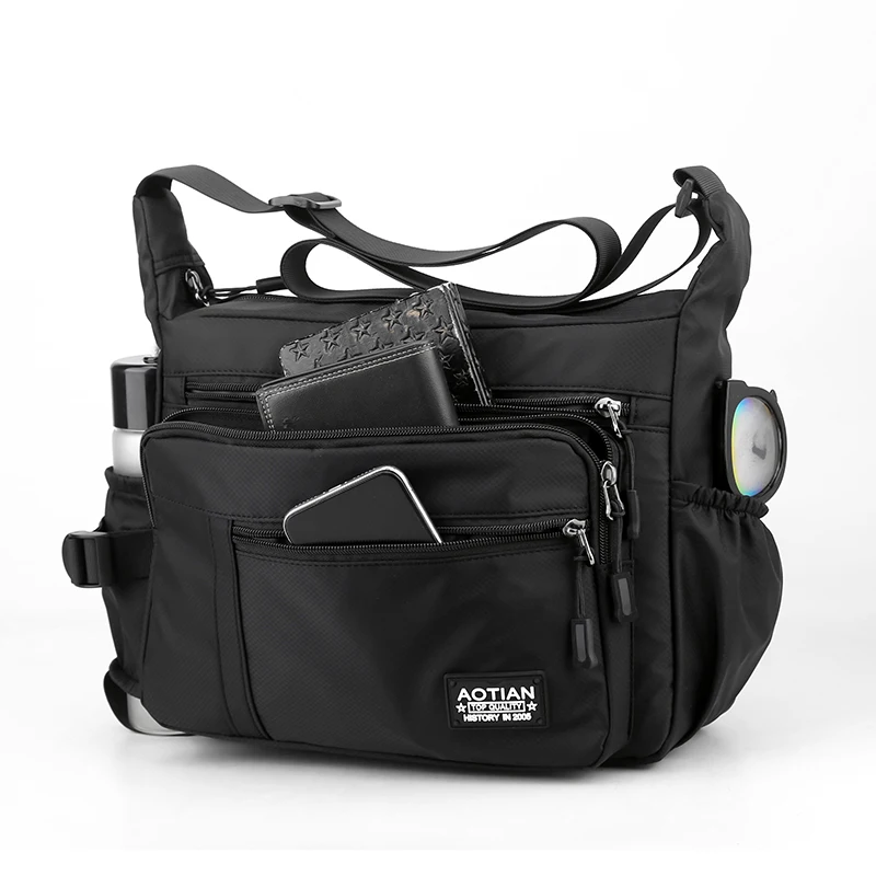 AOTIAN brand Men's Shoulder Bag Outdoor Sports Man Messenger Bag Waterproof Nylon Travel Crossbody Bag Business Male Handbags