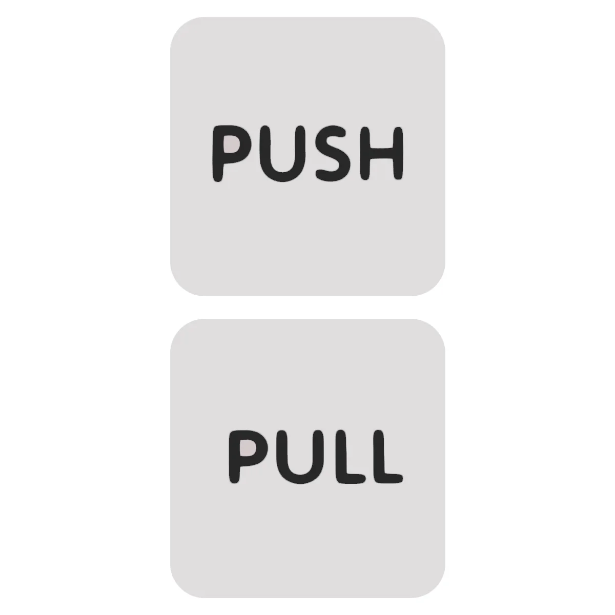 

1 Pair PUSH Door Sign, Push Door Square Stickers Sign Push Door Sign Push Sticker for Business Store Shop Restaurant Office