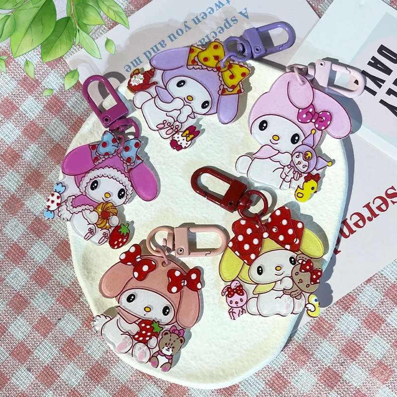 

Cute Design Keychain For Car And Bags Couples Matching Key Ring Acrylic Pendant Jewelry Christmas Gifts And Souvenirs Wholesale