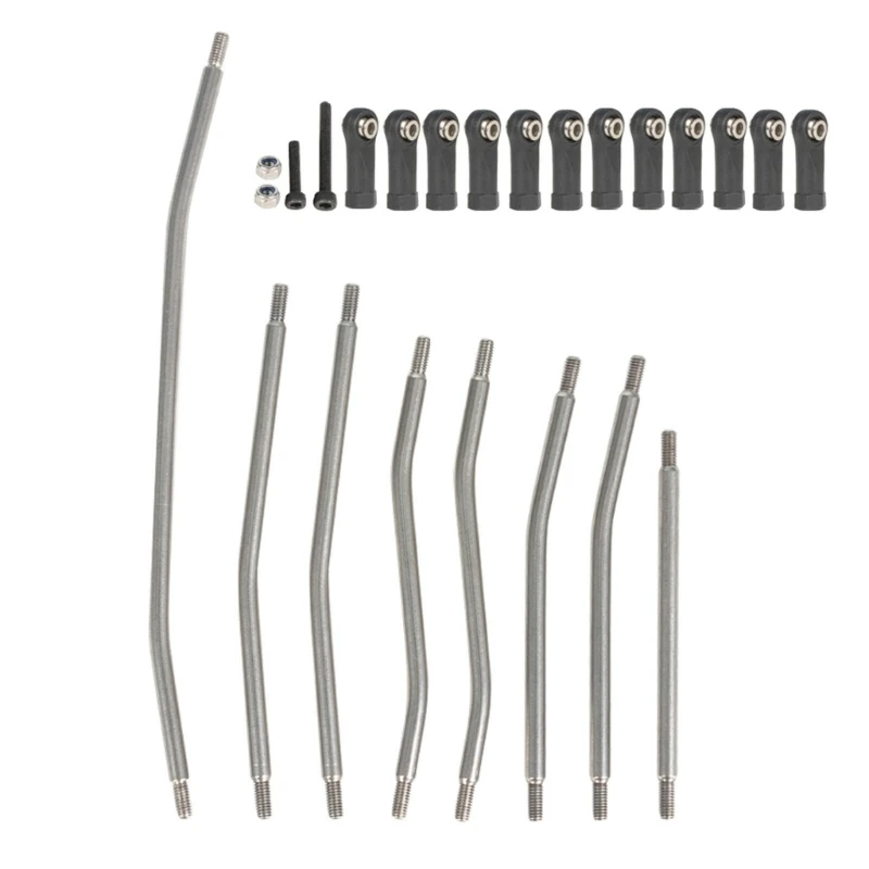 

8Pcs Stainless Steel Link Rod Upgrade Parts for 1/10 RC Crawler Car Whole Car