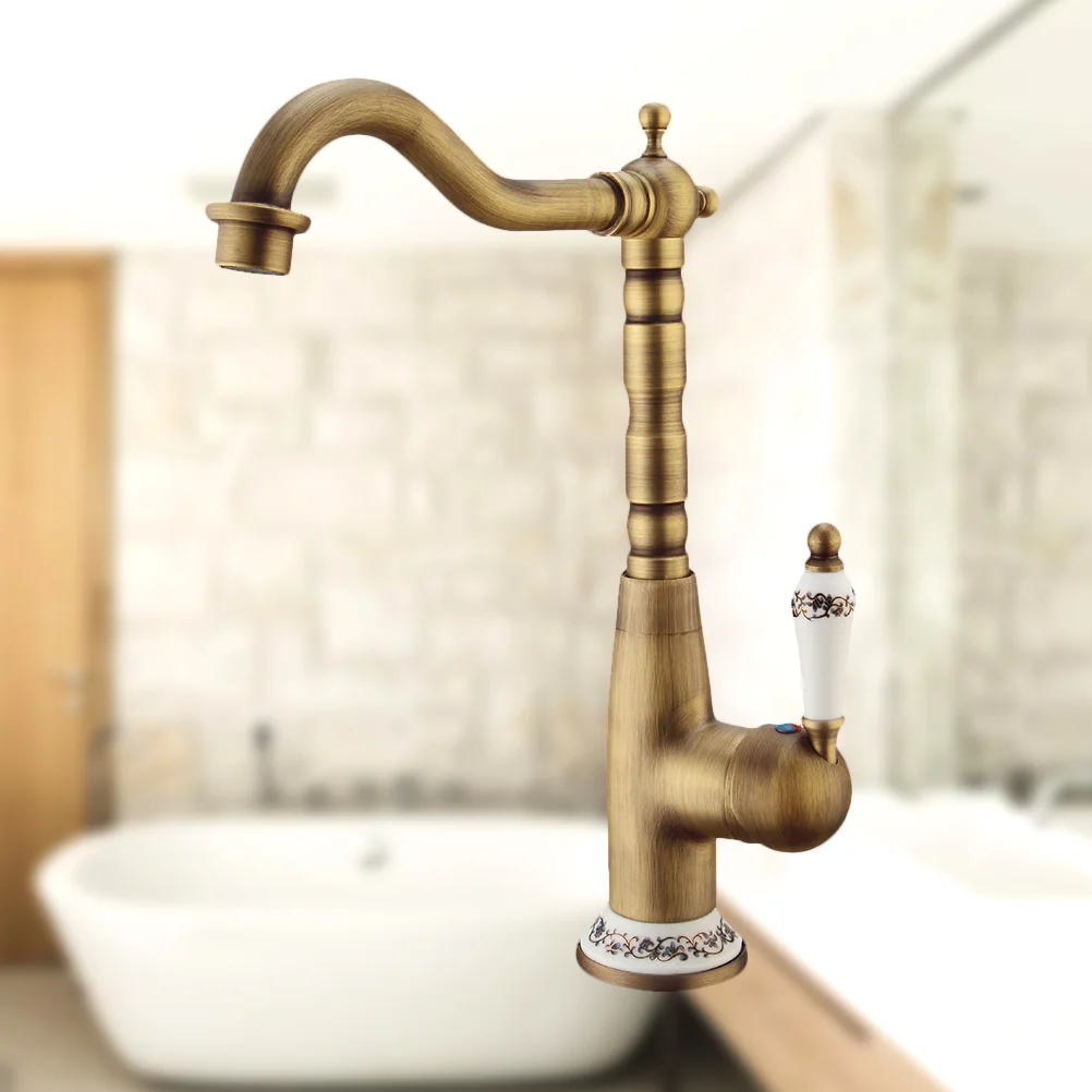 

1 Pc Ceramic Copper Single Handle Basin Mixer Rotary