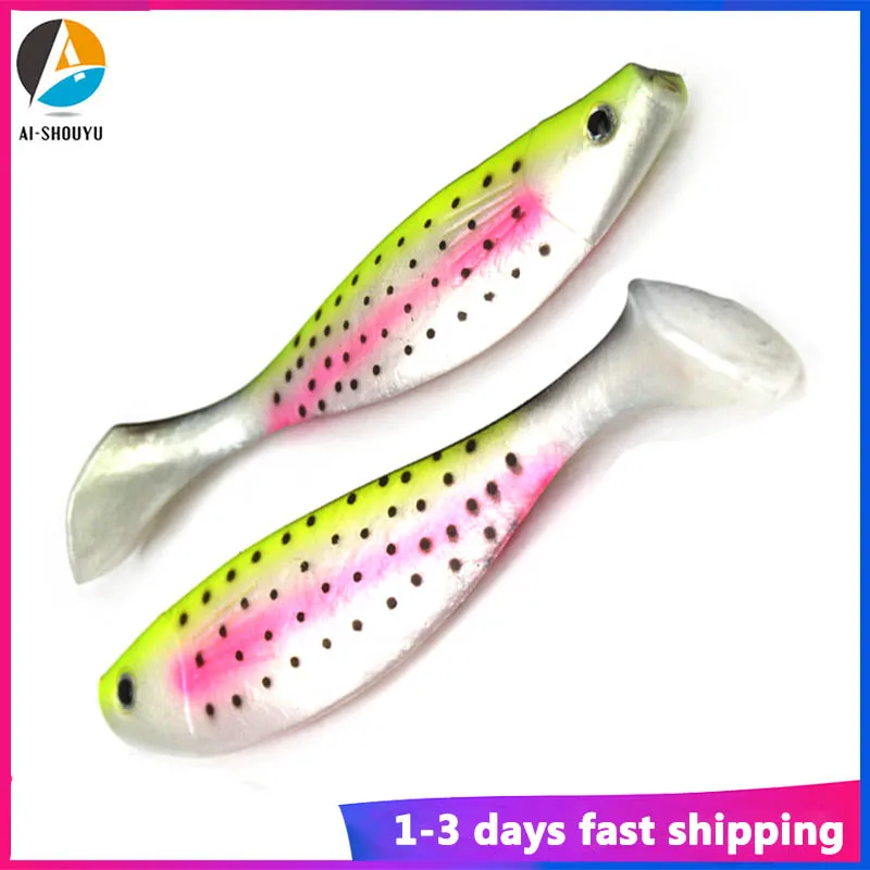 

AI-SHOUYU 1pc Soft Sea Fishing Lure 150mm 26g Soft Silicone Big Lure 3D Eyes Vivid Fish Grub Artificial Lures Swimbait Wobbler