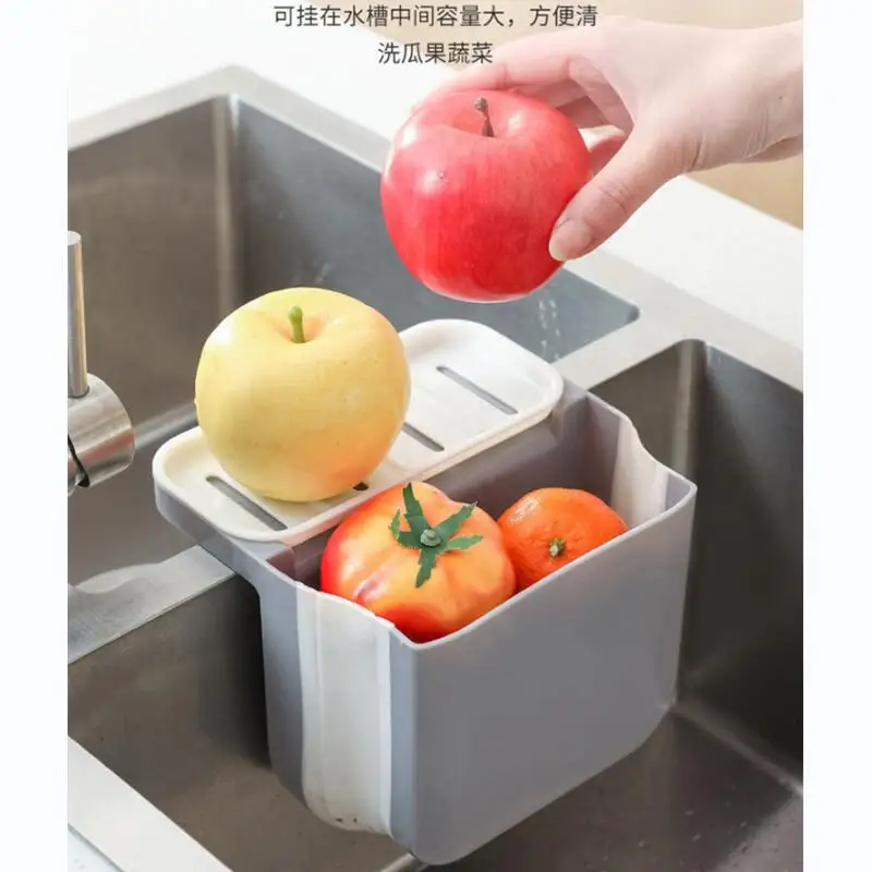 

Телескопическая сливная корзина для кухонной раковины, складная подвесная стойка на присоске, кухонная раковина