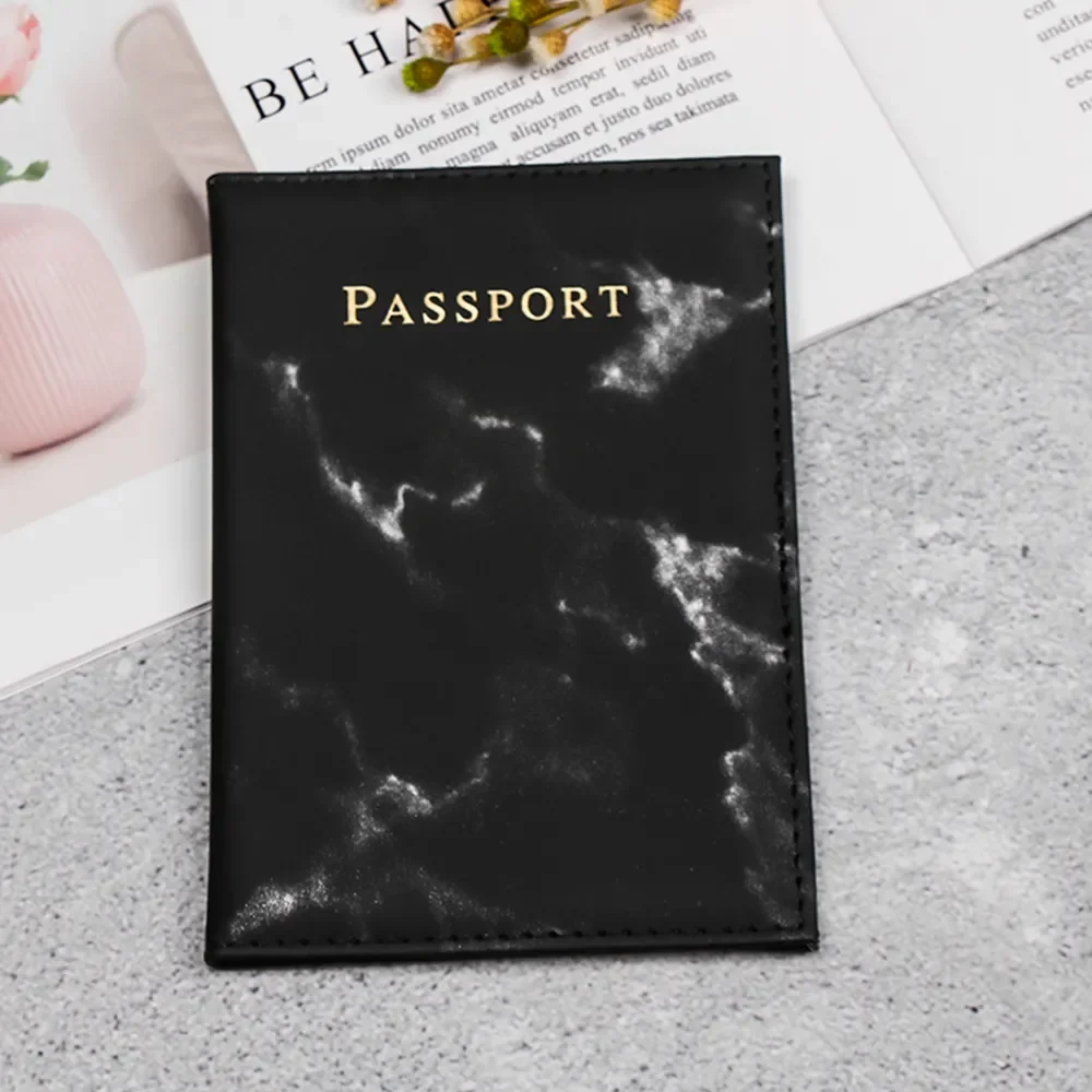 Fashion Marble Pattern Passport Cover Travel ID Case For Women Men PU Leather Passport Holder Wallet Designer High Quality