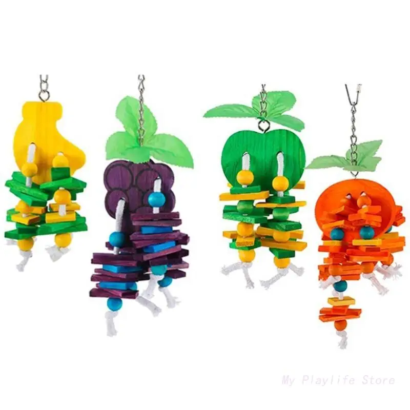 

Bird Chew Toy Parrot Gnawing Toys Multicolored Blocks for Chinchillas Guinea Pigs Squirrels Oral Care Improves Dental-Health