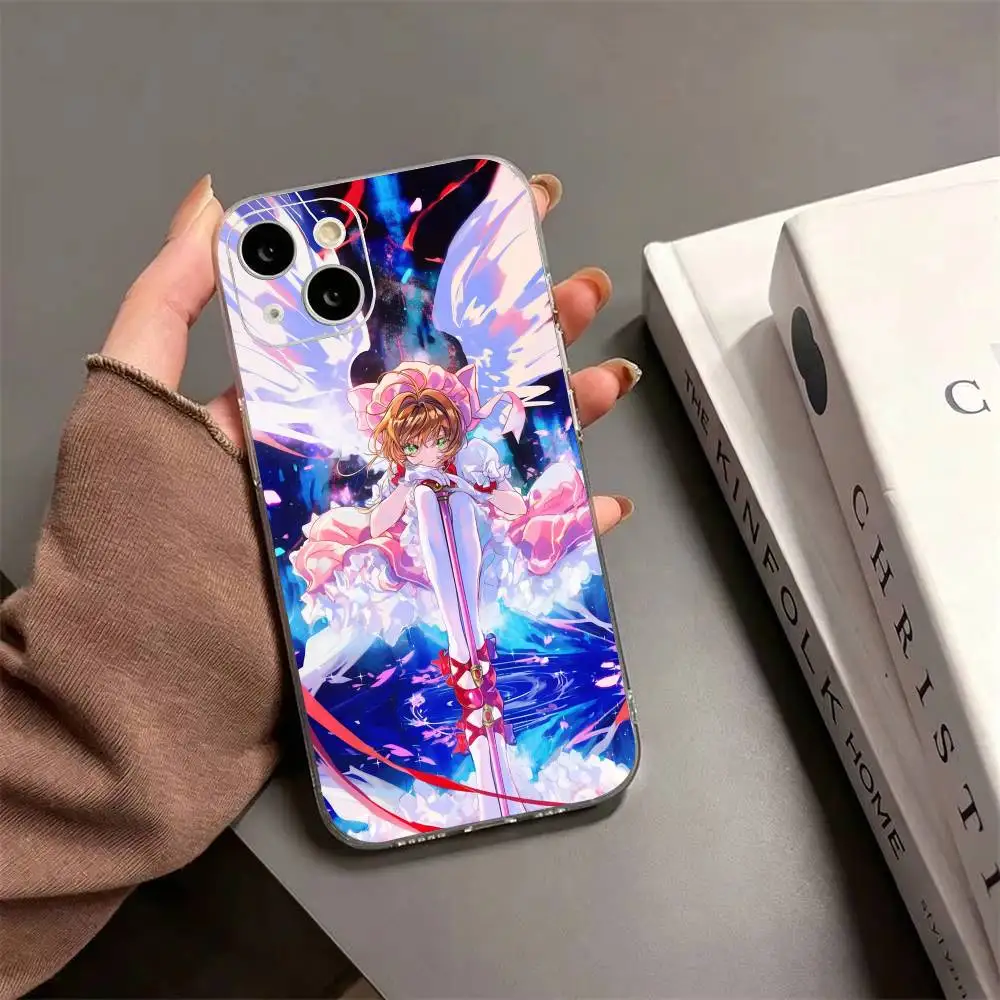 Фото Аниме C-Cardcaptor S-Sakura Прозрачный Мягкий Силиконовый Чехол Для Телефона iPhone 17 16 15 14 13 12 Pro Max №4