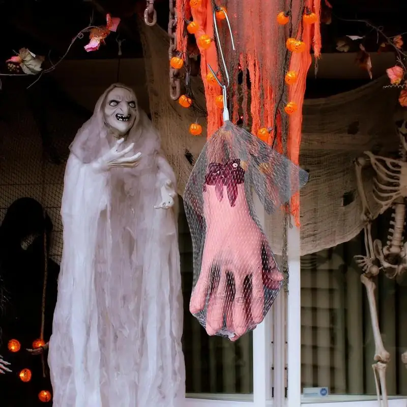 2024 Хэллоуин Поддельные человеческие руки пластиковые нога кровавый реквизит