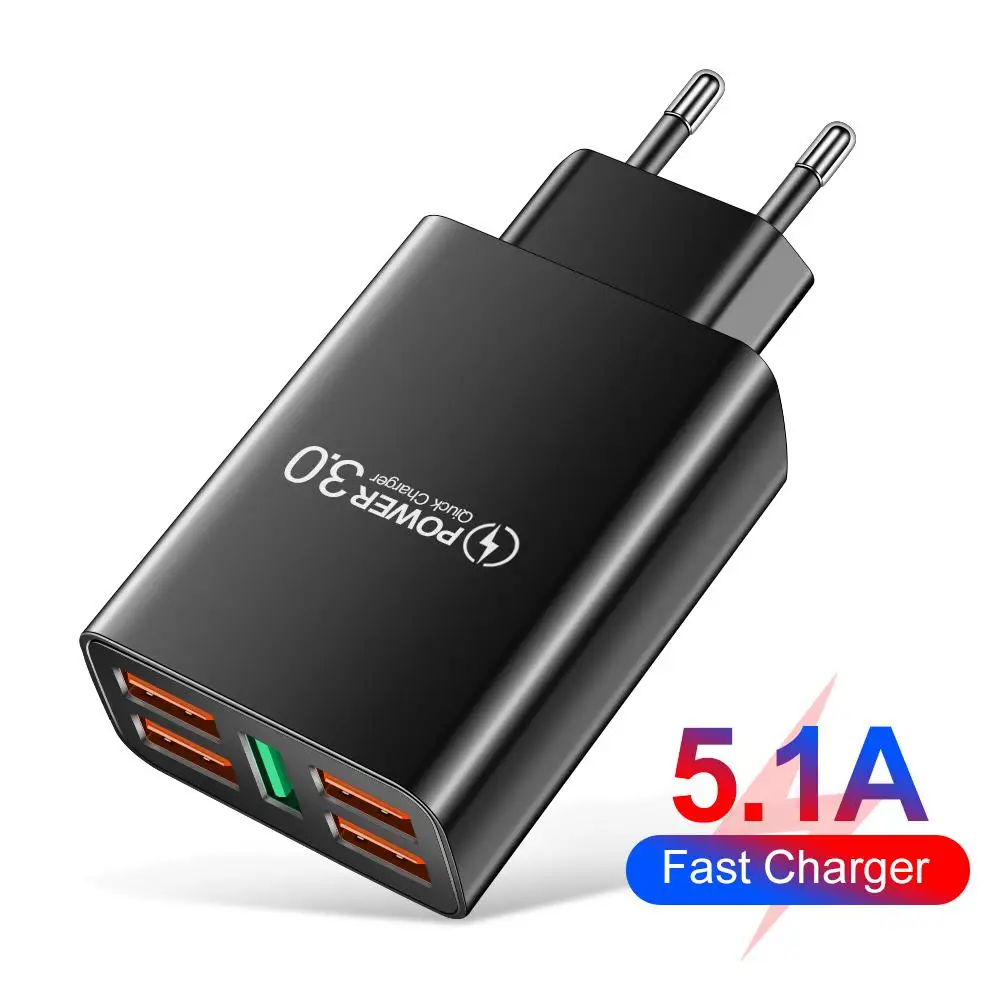 

Portable Multi-port Mobile Phone Charger Travel Charging Head Charging Adapters Charging Converter Head Usb Charger