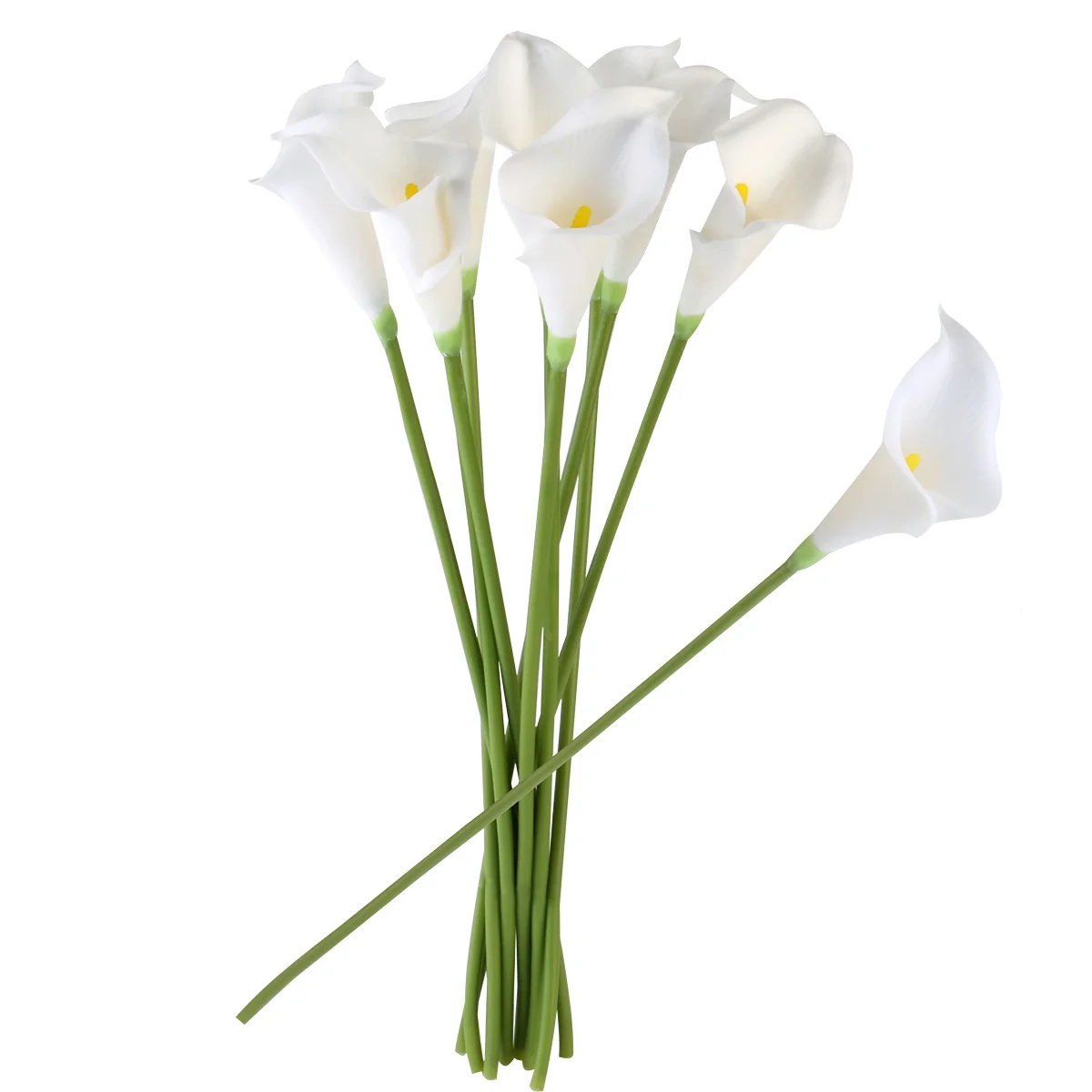 

ULTNICE 10pcs Lifelike Real Artificial PU Calla Flower Bouquets Bridal Wedding Flower Bouquets )