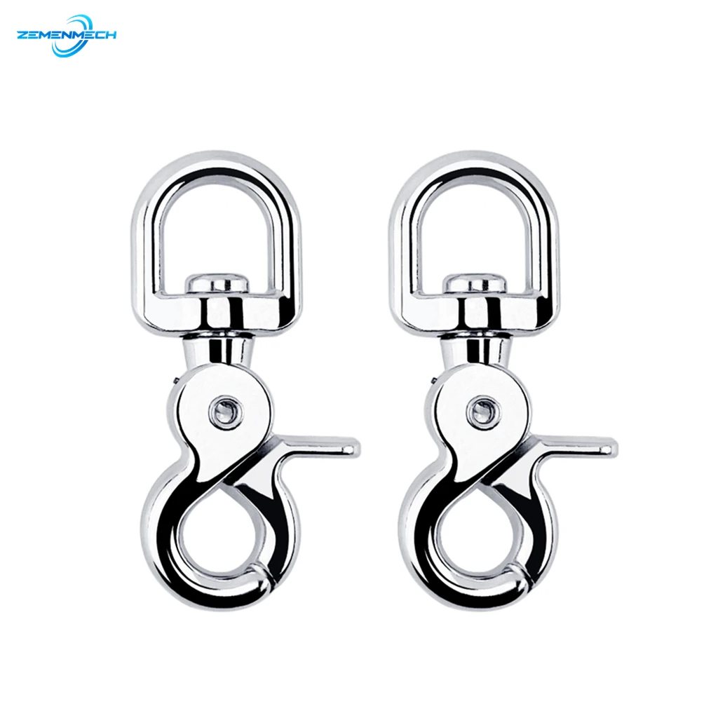 

2PCS Boat Accessories Zinc Alloy Webbing Bag Trigger Swivel Lobster Clasp Clip Snap Hooks Weave Paracord Lanyard Buckle Spring