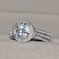 new arrival big zircon stone silver color wedding engagement rings for women fashion jewelry 2022 best gift