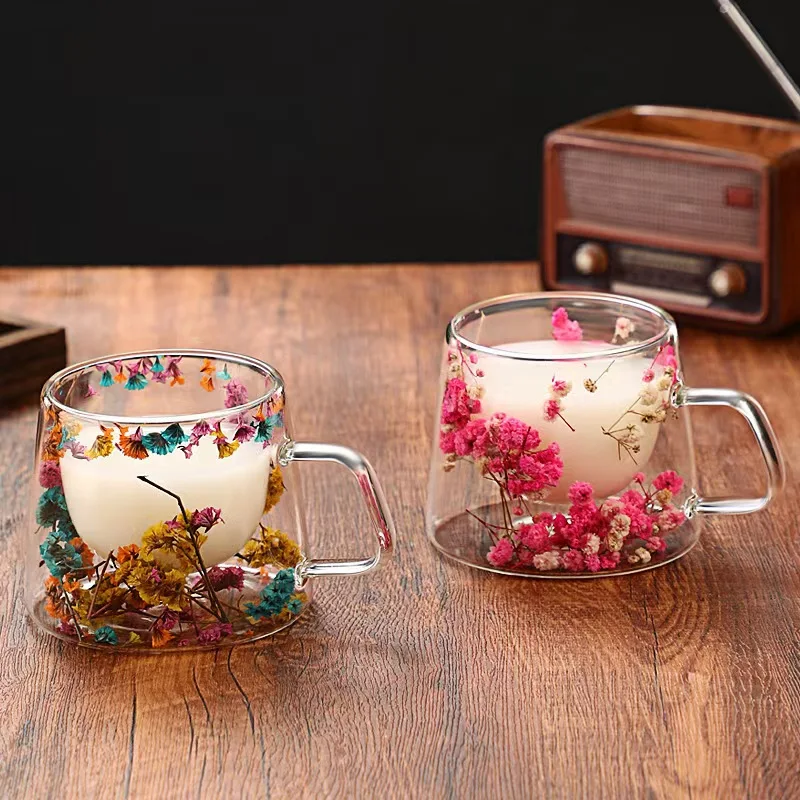 Кофейная кружка YWDL с двойными стенками 1/2/4 шт. термостойкая чашка для эспрессо