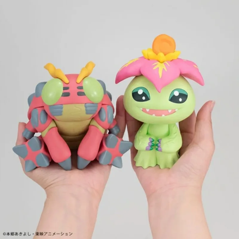 Фото Набор MegaHouse Look Up Digimon Tentomon и Palmon с эксклюзивной подушкой с цифровым рисунком яйца, подлинная коллекционная фигурка аниме №2