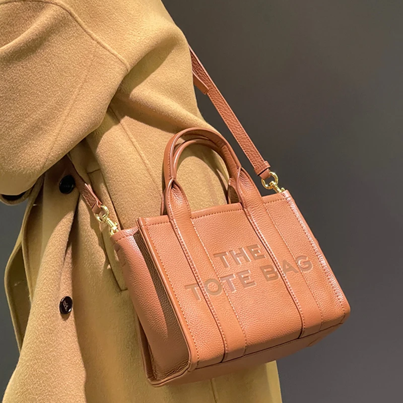 

Brown Brand PU Tote for Women Men Letter Shoulder Crossbody Bag Designer Large Handbag 2022 New Women's Quality Top-Hand Purses