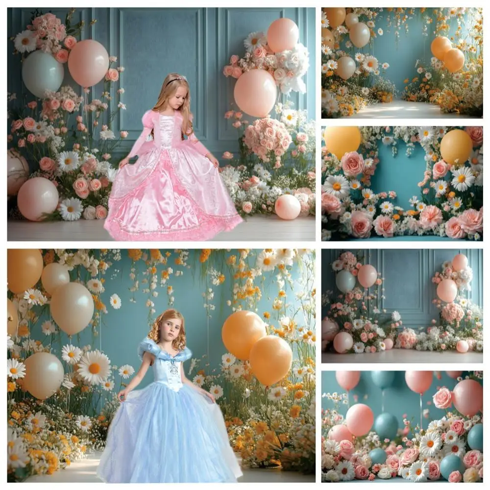 Фон для фотосъемки с изображением девушки принцессы дня рождения