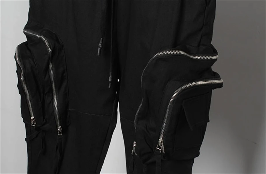 Мужские брюки-карго Y2K с карманом на молнии тактическая техническая одежда