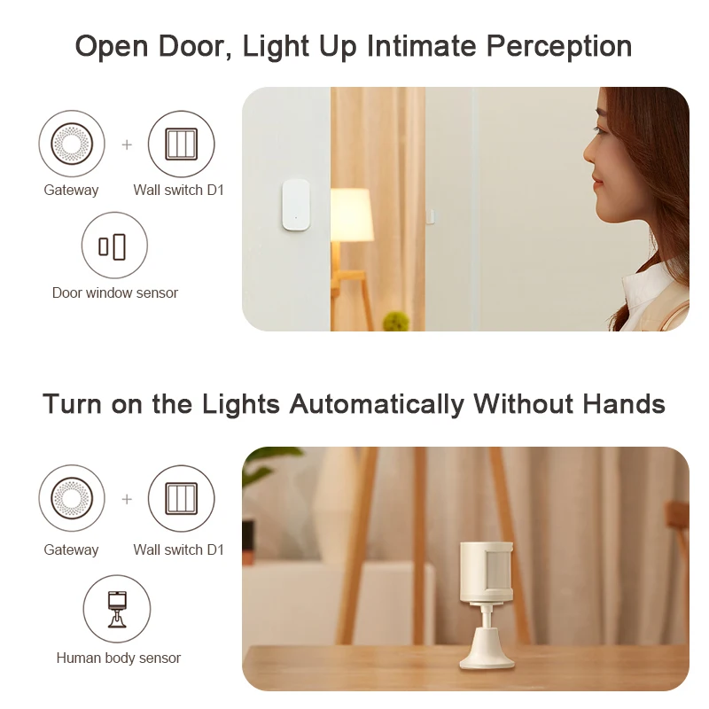 Умный настенный выключатель Aqara D1 Zigbee Беспроводной Выключатель с нулевой линией