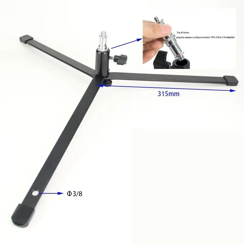 Folding tripod can be used for small GP antenna mounts and photography camping
